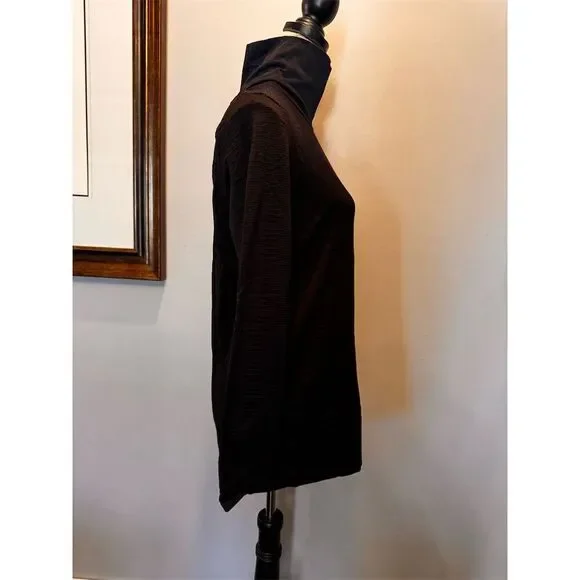 Athleta Women's 1X Black Long Sleeve Turtleneck Top Casual NWT - Picture 7 of 13